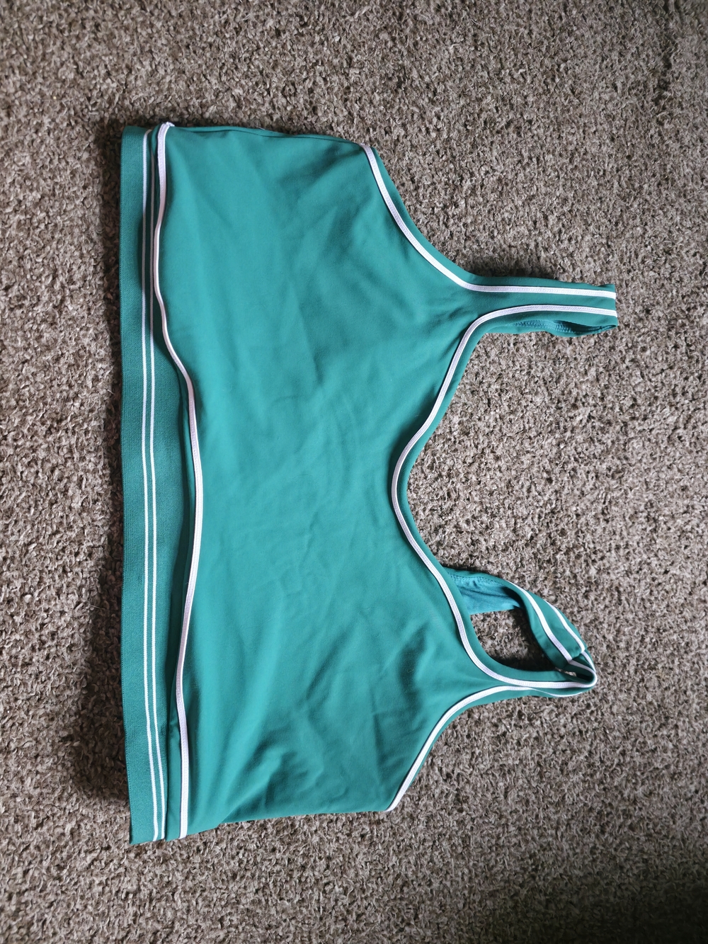 Avia Teal Sports Bra with White Trim